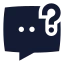 Chatquestion icon with solid sharp style