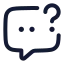 Chatquestion icon with stroke rounded style