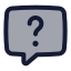 Chatquestion icon with duotone standard style