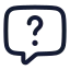 Chatquestion icon with stroke rounded style