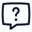 Chatquestion icon with stroke sharp style
