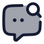 Chatsearch icon with duotone rounded style