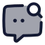 Chatsearch icon with duotone standard style