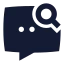 Chatsearch icon with solid sharp style