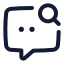 Chatsearch icon with stroke standard style