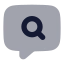 Chatsearch icon with bulk rounded style