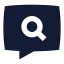 Chatsearch icon with solid sharp style