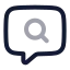 Chatsearch icon with twotone rounded style