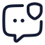 Chatsecure icon with stroke rounded style