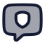 Chatsecure icon with duotone rounded style