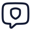 Chatsecure icon with stroke rounded style