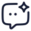 Chatspark icon with stroke rounded style