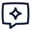 Chatspark icon with stroke sharp style