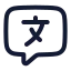 Chattranslate icon with stroke rounded style