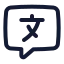 Chattranslate icon with stroke standard style