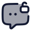 Chatunlock icon with duotone rounded style