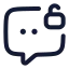 Chatunlock icon with stroke rounded style