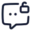 Chatunlock icon with stroke standard style