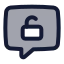 Chatunlock icon with duotone standard style