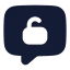Chatunlock icon with solid rounded style