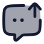 Chatupload icon with duotone rounded style