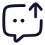 Chatupload icon with stroke rounded style