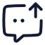 Chatupload icon with stroke standard style