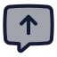 Chatupload icon with duotone standard style