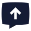 Chatupload icon with solid sharp style