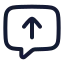 Chatupload icon with stroke rounded style