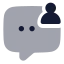 Chatuser icon with bulk rounded style