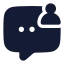 Chatuser icon with solid rounded style