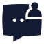 Chatuser icon with solid sharp style