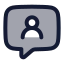 Chatuser icon with duotone rounded style