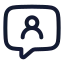 Chatuser icon with stroke rounded style