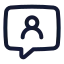 Chatuser icon with stroke standard style