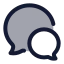 Chatting icon with duotone rounded style