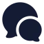 Chatting icon with solid rounded style