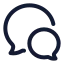 Chatting icon with stroke rounded style