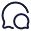 Chatting icon with stroke standard style
