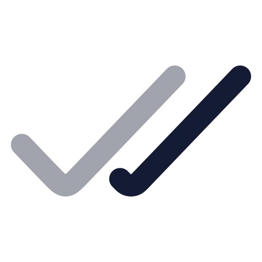 Check Check Icon in Bulk Rounded style