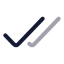 Checkcheck icon with duotone rounded style