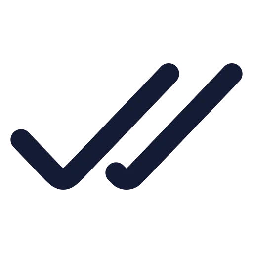 Check Check Icon in Solid Rounded style