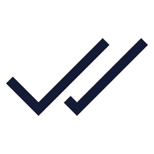 Check Check Icon in Stroke Sharp style