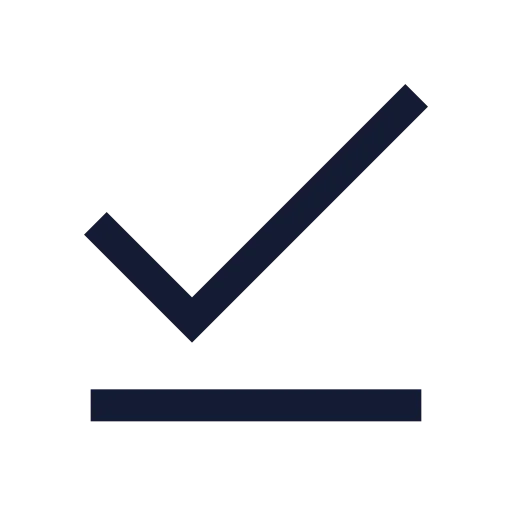Check Line Icon in Stroke Sharp style