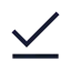 Checkline icon with stroke sharp style