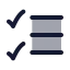 Checklist icon with duotone rounded style