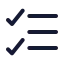 Checklist icon with stroke standard style