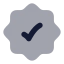 Checkmarkbadge icon with bulk rounded style