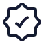 Checkmarkbadge icon with stroke standard style